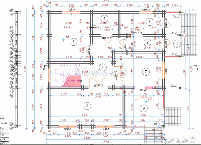 Усмань 152 / План 1 этажа