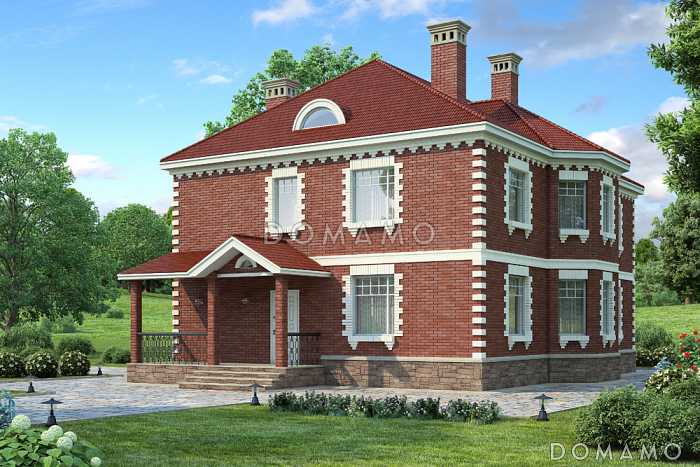 Проект дома из пенобетона без гаража