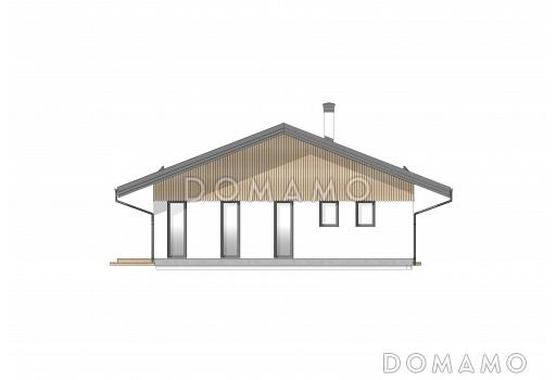 Проект дома из ж/б панелей с сауной и комбинированным фасадом SP-143-1 / Фасад 4