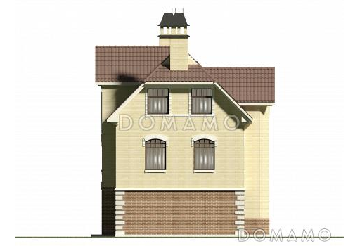 Проект коттеджа с парадным входом. / Фасад 2