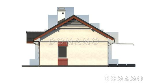 Проект классического одноэтажного дома из кирпича адаптированный для сейсмозоны с тремя спальнями и светлой гостиной / Фасад 2
