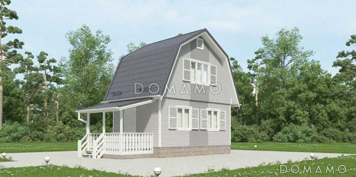 Проект маленького дома из клееного бруса