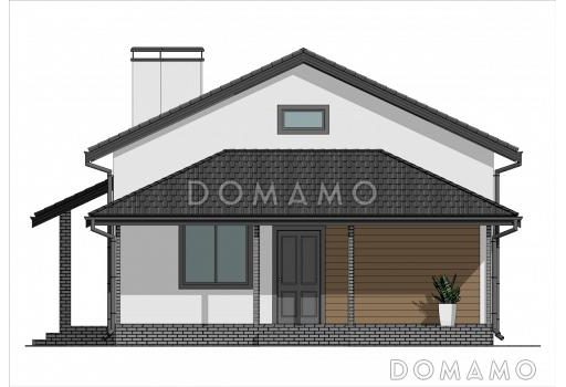 Проект мансардного дома с большим спортзалом / Фасад 1