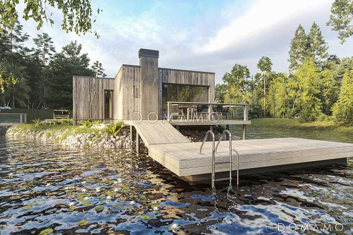 Проект банного комплекса со спа-зоной и двумя террасами