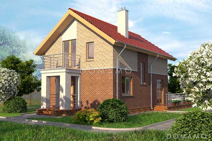 Проект компактного дома с мансардой