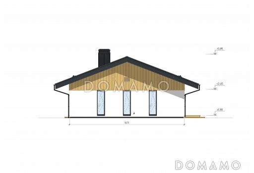 Проект дома из ж/б панелей с комбинированным фасадом SP-122-1 / Фасад 3