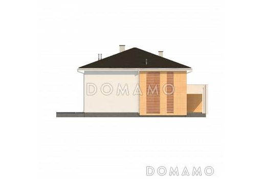 Проект просторного двухэтажного дома из кирпича с гаражом на два автомобиля для большой семьи / Фасад 3