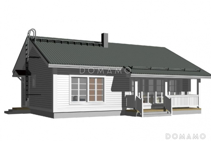 Проект каркасного дома с одной спальней