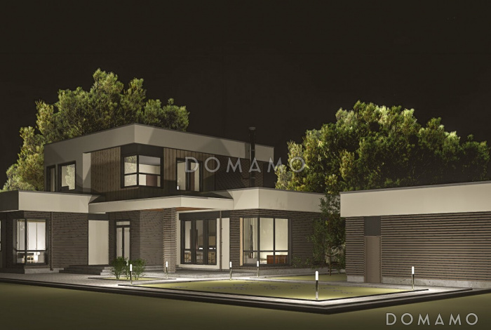 Проект современного дома из газобетона