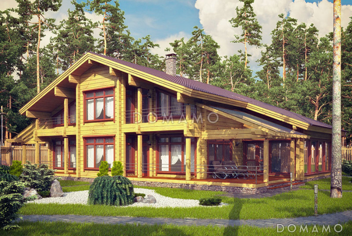 Проект дома с 5 комнатами на мансардном этаже