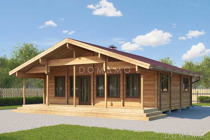 Проект дачного дома из клееного бруса