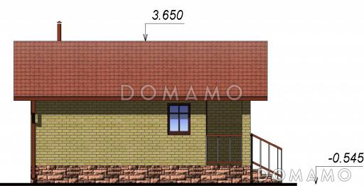 Проект компактной баньки / Фасад 1
