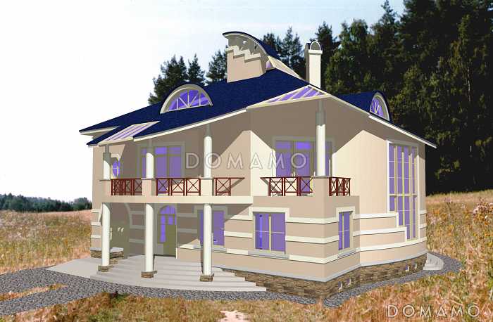 Проект современного коттеджа с оригинальной планировкой