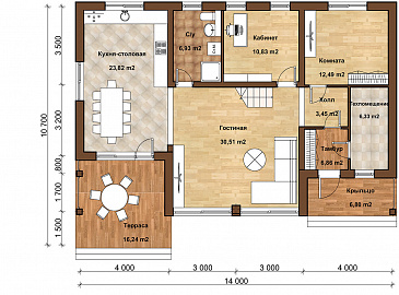 ДЕНВЕР 240 / План 1 этажа