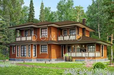 Проект большого двухэтажного дома, с красивым внешним видом