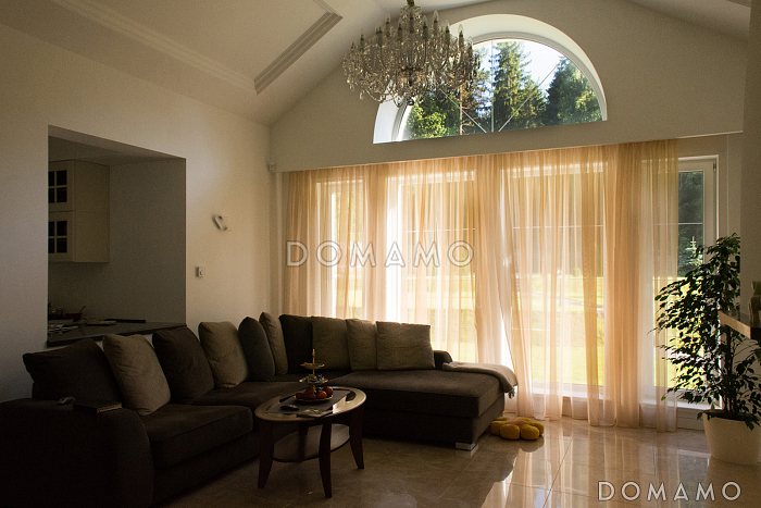 Проект одноэтажного кирпичного дома с сауной