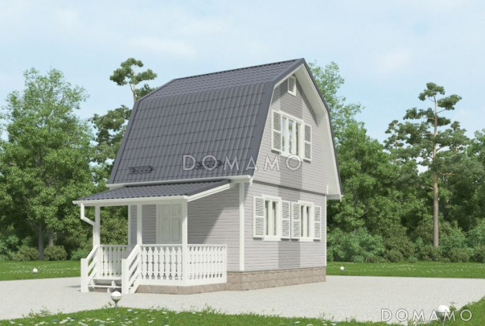 Проект маленького каркасного дома 