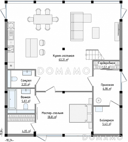 SCANDI 171 / План 1 этажа