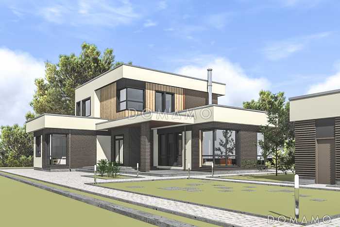 Проект современного дома из газобетона