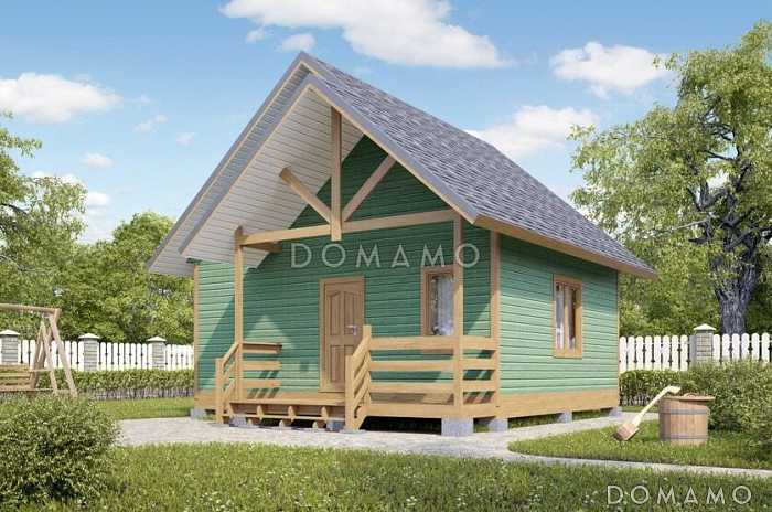 Проект бани из клееного бруса 6х6 с мансардой