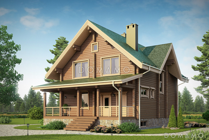 Проект рационально распланированного, уютного дома с тремя просторными спальнями и личным кабинетом