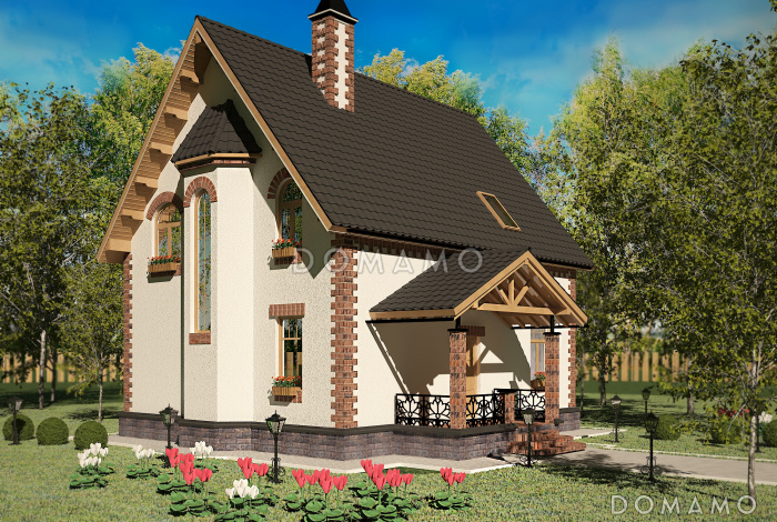 Проект практичного коттеджа в европейском стиле