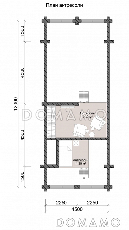 ТУРИН 150 / План мансардного этажа