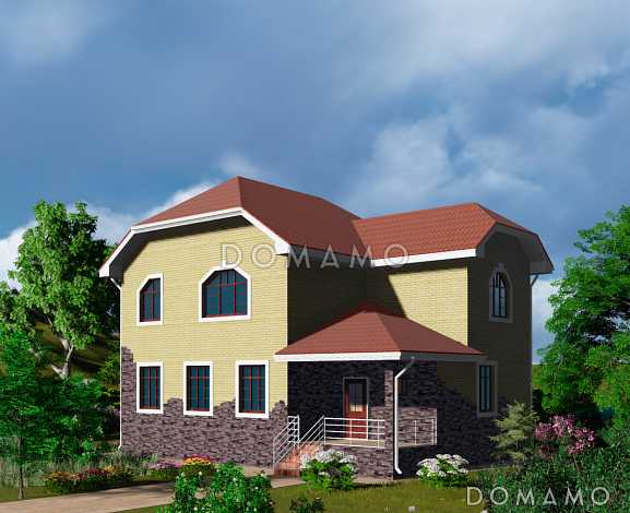 Проект двухэтажного коттеджа