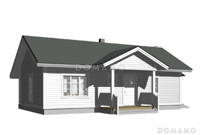 Проект каркасного дома с одной спальней