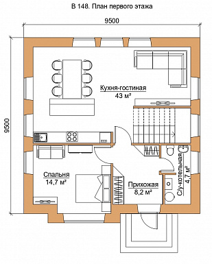 В-148-2 / План 1 этажа