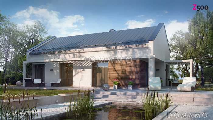 Проект одноэтажного дома из газобетона современного дизайна