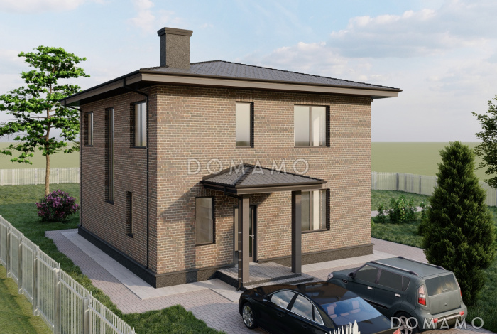 Проект двухэтажного кирпичного дома со вторым светом и детской на втором этаже