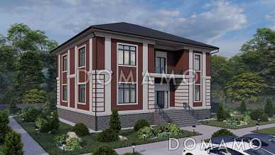 Проект трехуровневого дома с 3 спальнями, балконом и большим подвалом