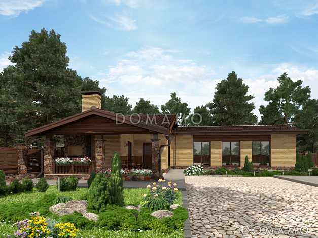 Проект бани с террасой, бассейном, сауной, парилкой и просторной комнатой отдыха