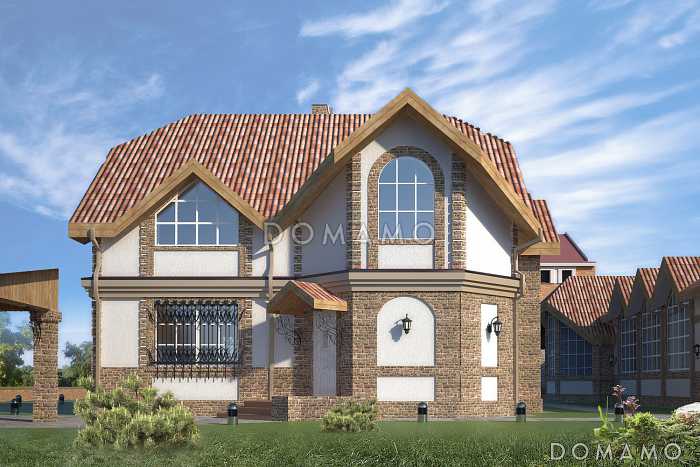 Проект дома из СИП панелей с многощипцовой крышей