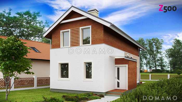 Проект компактного двухэтажного дома из кирпича для строительства на очень узком участке