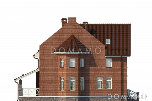 Частный дом с эркером, крытой террасой, балконом, большой кладовой на мансарде / Фасад 2