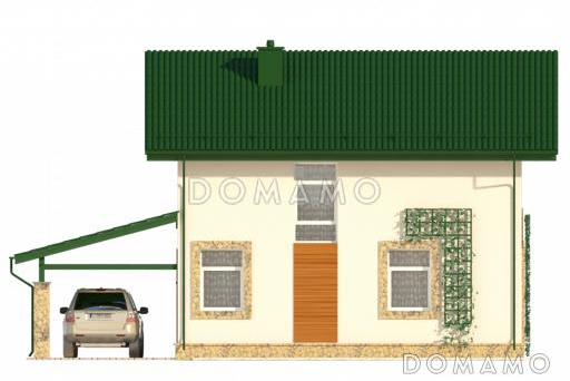 Проект компактного дома с тремя спальнями в европейском стиле / Фасад 2