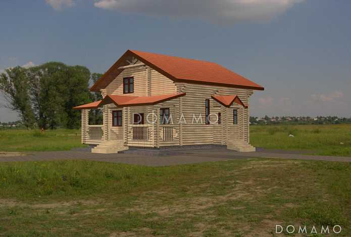 Проект дома из бруса с мансардным этажом