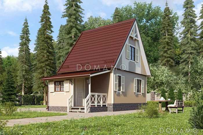 Проект классического дома с крыльцом из бруса