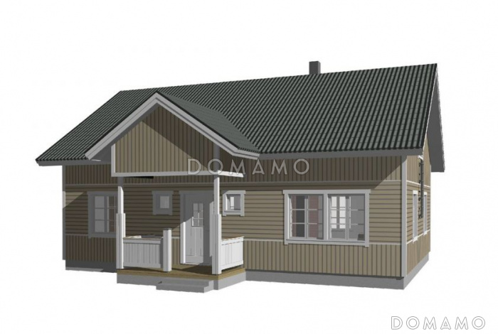 Проект каркасного дома с мансардой и санузлом