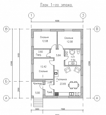 ПД-034 / План 1 этажа