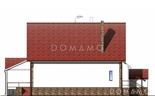 Проект одноэтажного дома под магазин, с мансардой и подвалом / Фасад 3