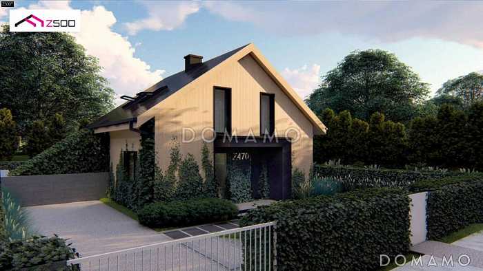 Проект мансардного дома с панорамными окнами