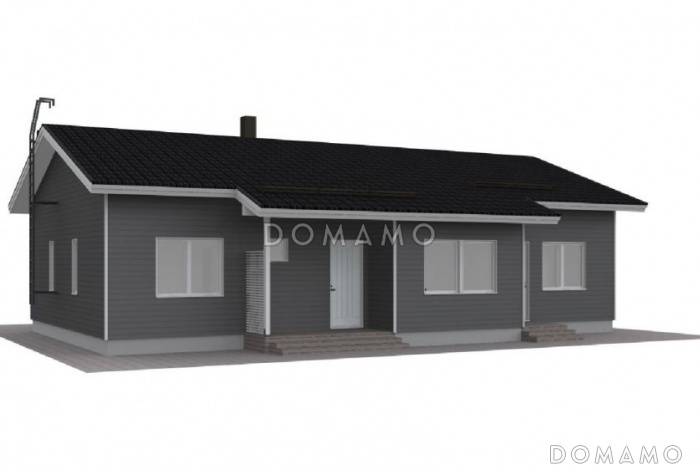 Проект каркасного дома с тремя спальнями