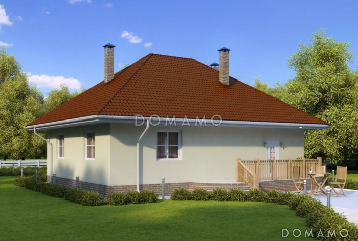 Проект загородного дома с мансардным этажом без окон