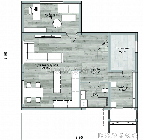 ДД-113 / План 1 этажа