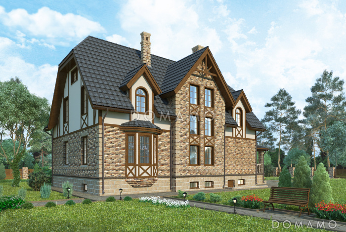 Проект особняка в стиле Тюдор