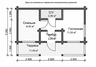 Готовый дачный дом / План 1 этажа