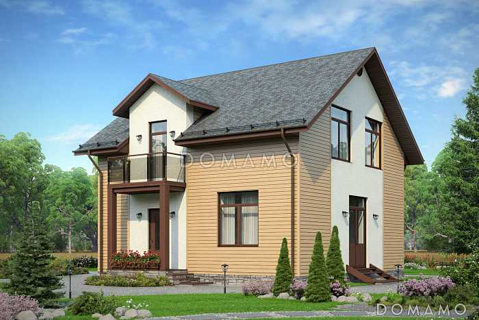 Проект дома из газобетона 9х9